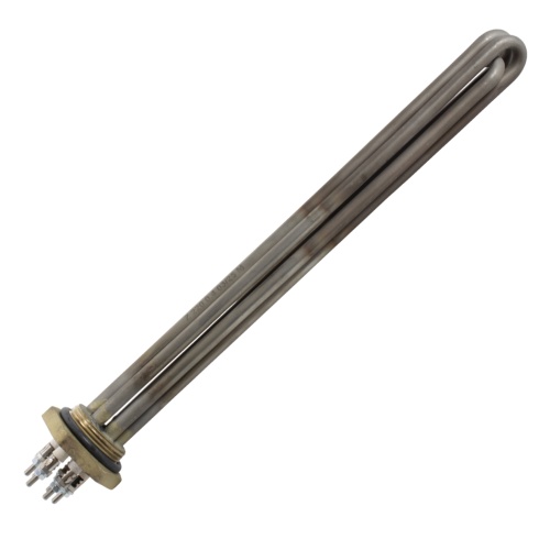Блок ТЭН 1,2 кВт для масла (350 мм) фланец G1 1/4" (3*тэн 70 А 8,5/0,4 Z нерж) 220 В